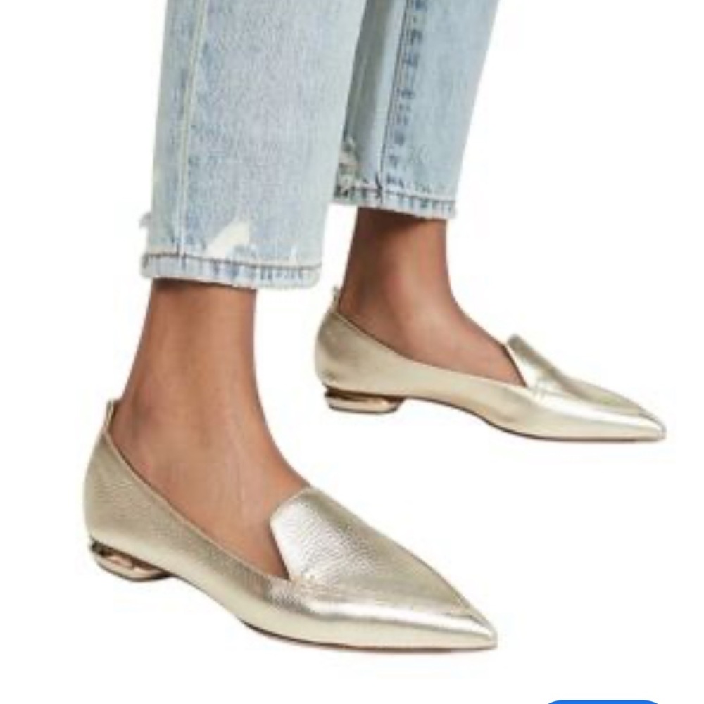 Nicholas Kirkwood Beya Platinum Gold Loafer